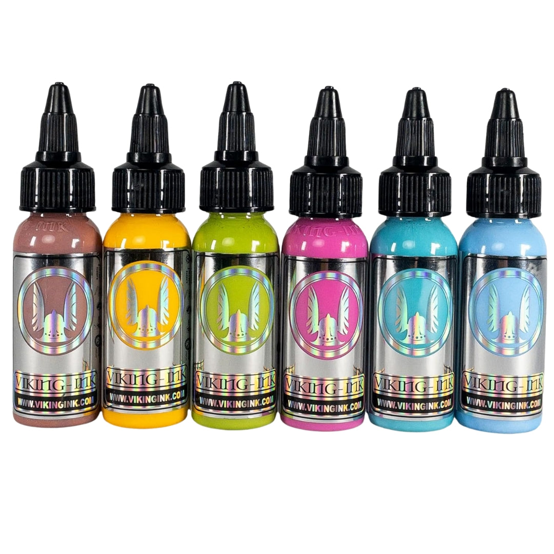 KIT 6 PASTEL 1oz (30ml) Tintas Tatuajes