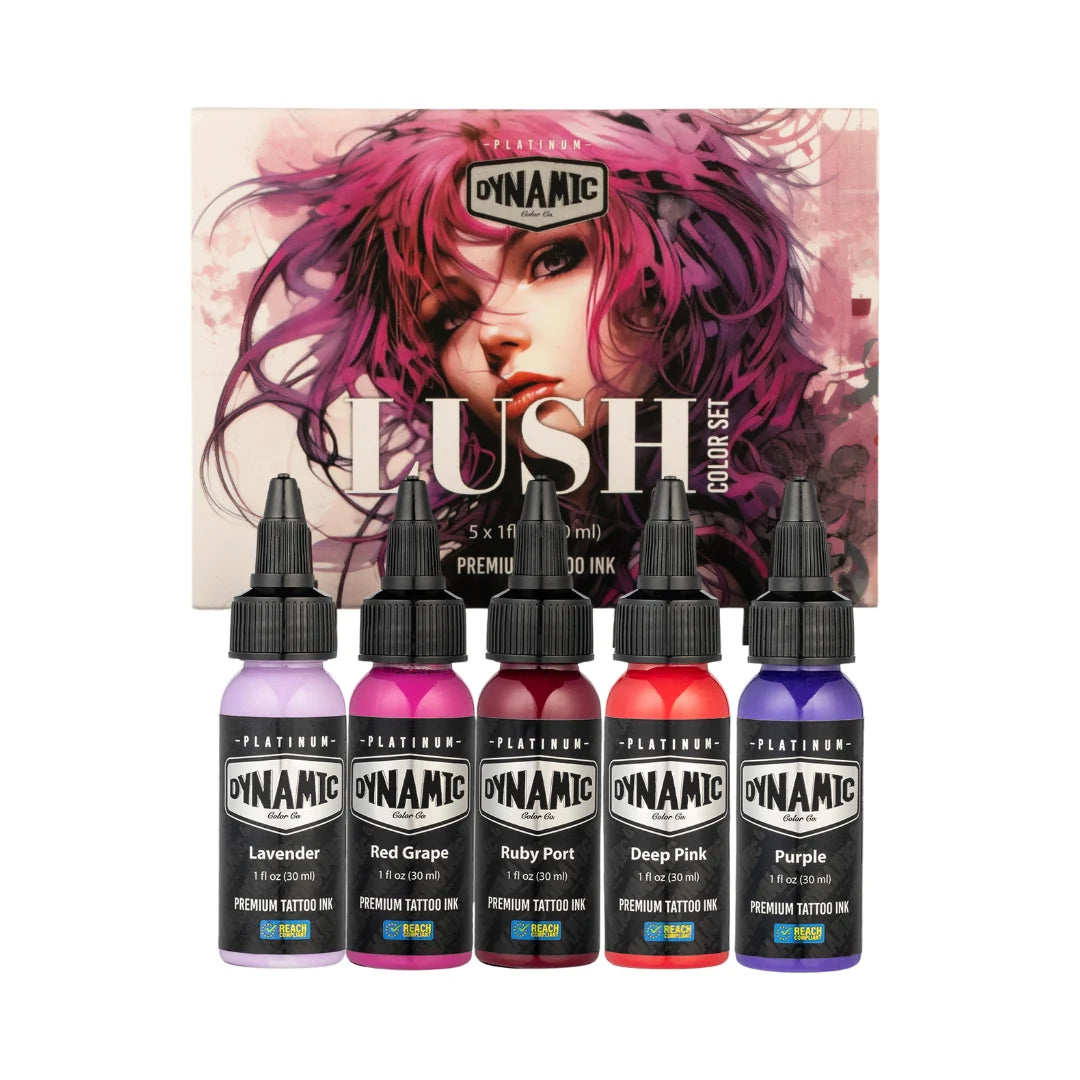 dynamic platinum lush color set tattoo ink reach