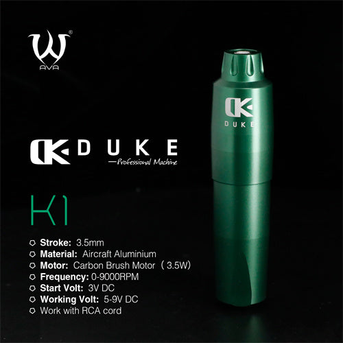 máquina para tatuar ava duke verde