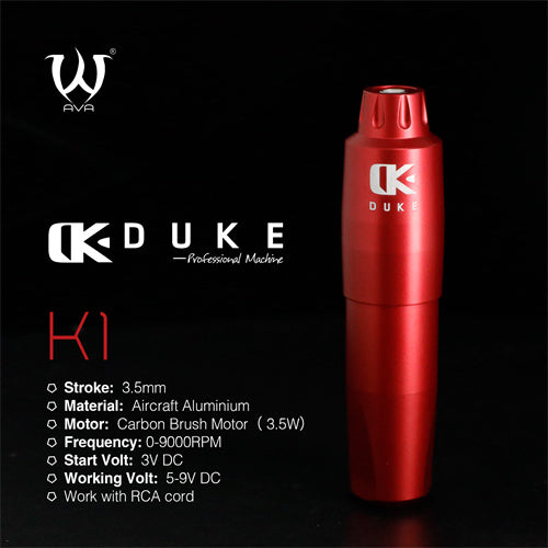 máquina para tatuar duke roja