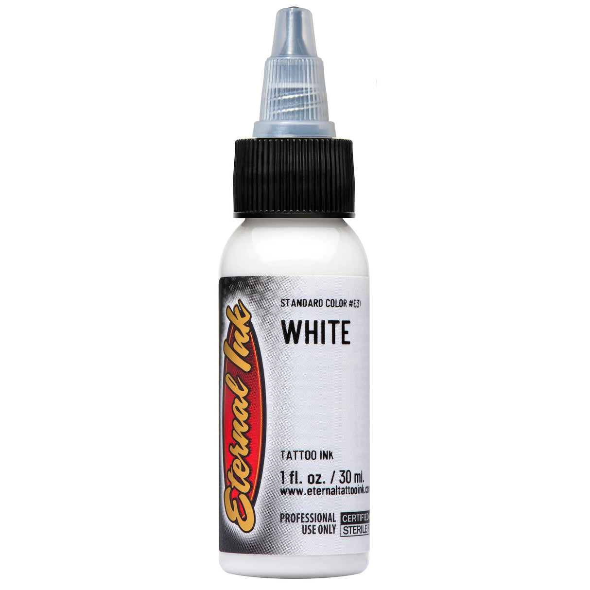 Eternal Ink’s White has stood the test of time and remains a top performer. Consistency is smooth with high opacity. Ideal for tinting colors or straight from the bottle for bright white areas or highlights.